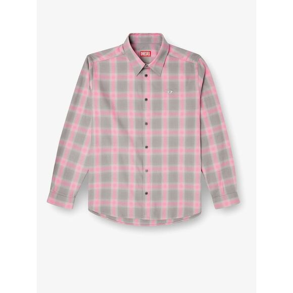 Diesel Men S-Simply Check Cotton Blend Shirt - Picture 1 of 4